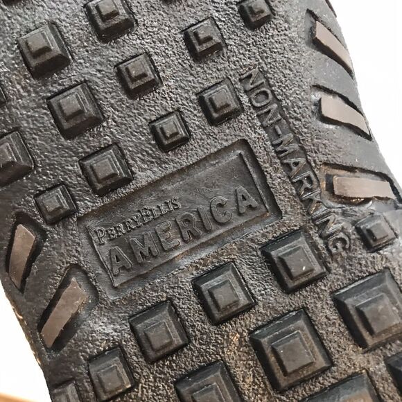 Perry Ellis America Franklin  Sneaker Men's 10 Black Leather Suede Lace Up Shoes - Picture 11 of 11